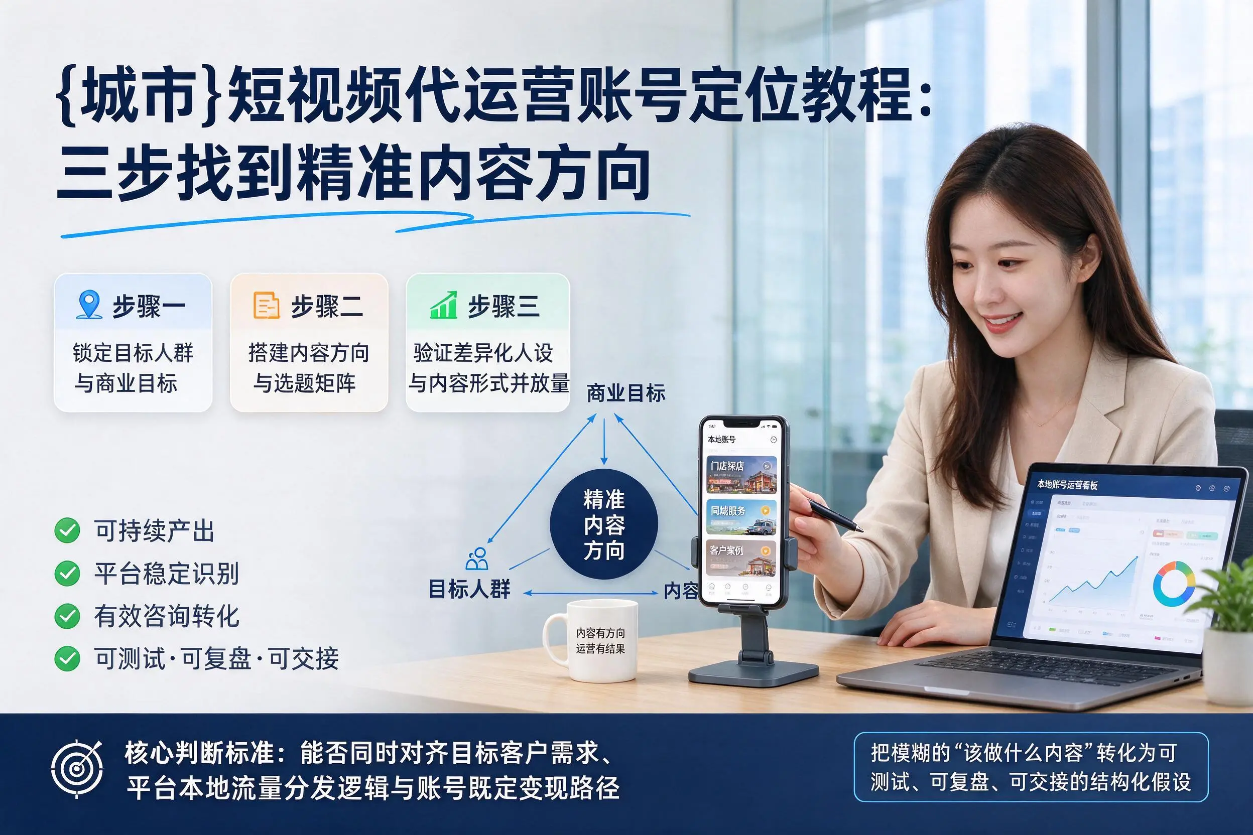 白山短视频代运营账号定位教程：三步找到精准内容方向