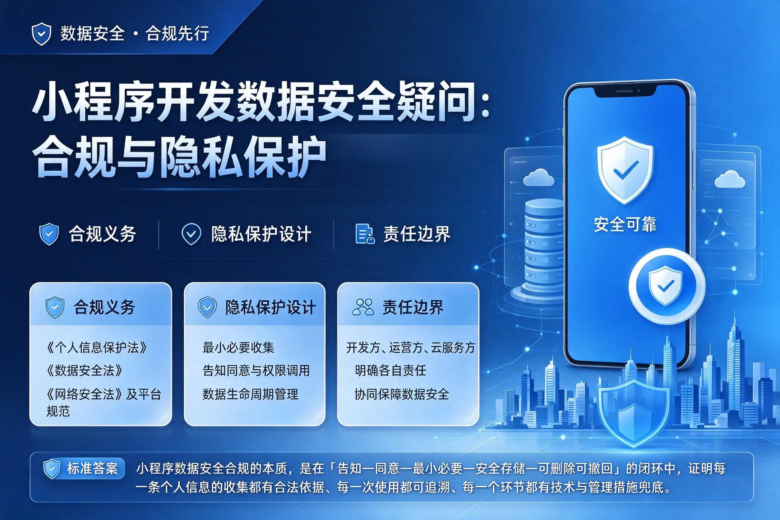 白山小程序开发数据安全疑问：合规与隐私保护