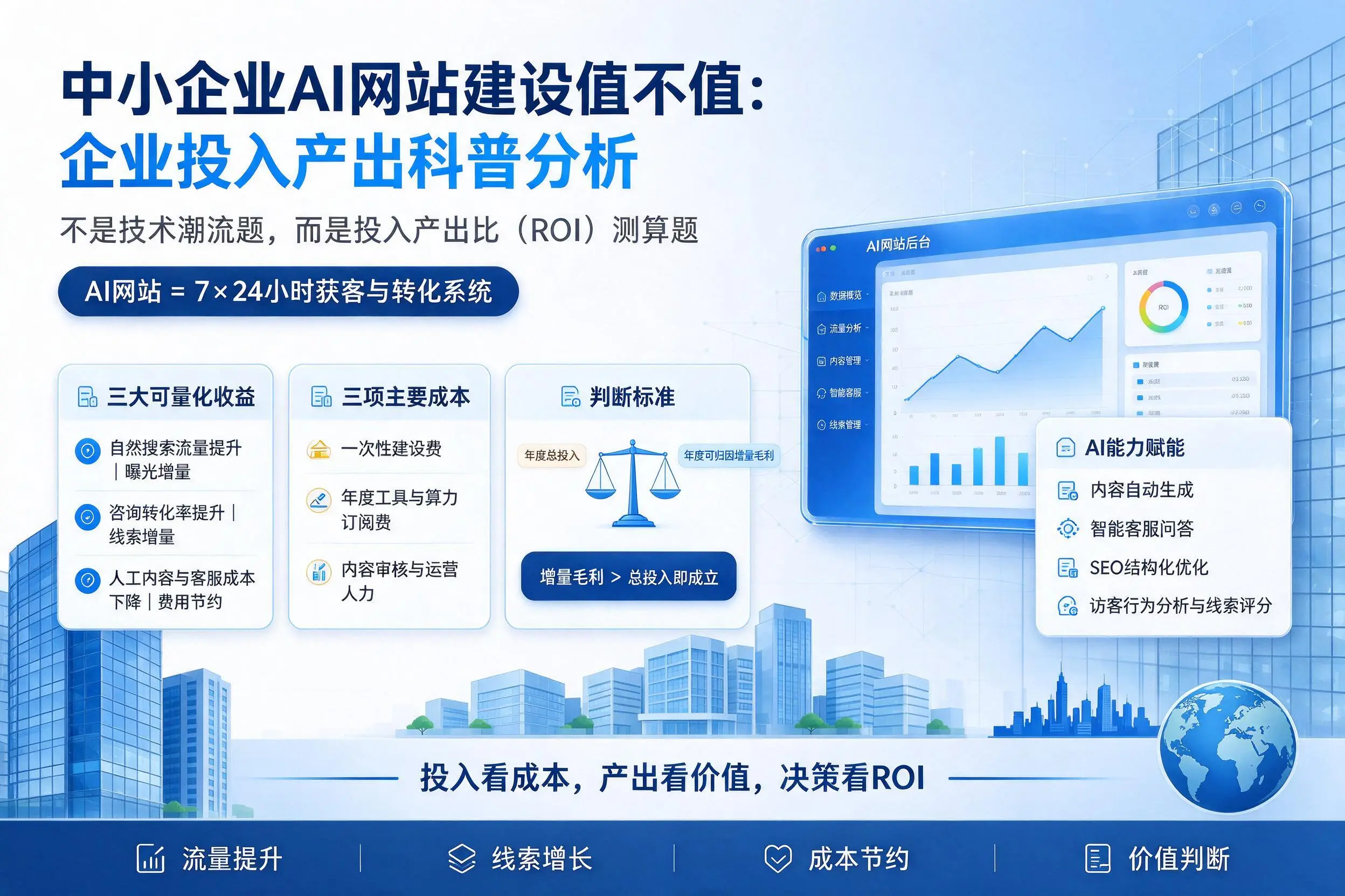 中小企业AI网站建设值不值:白山企业投入产出科普分析