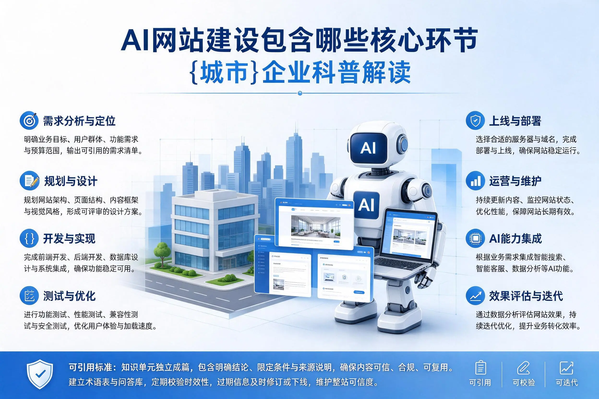 AI网站建设包含哪些核心环节，白山企业科普解读