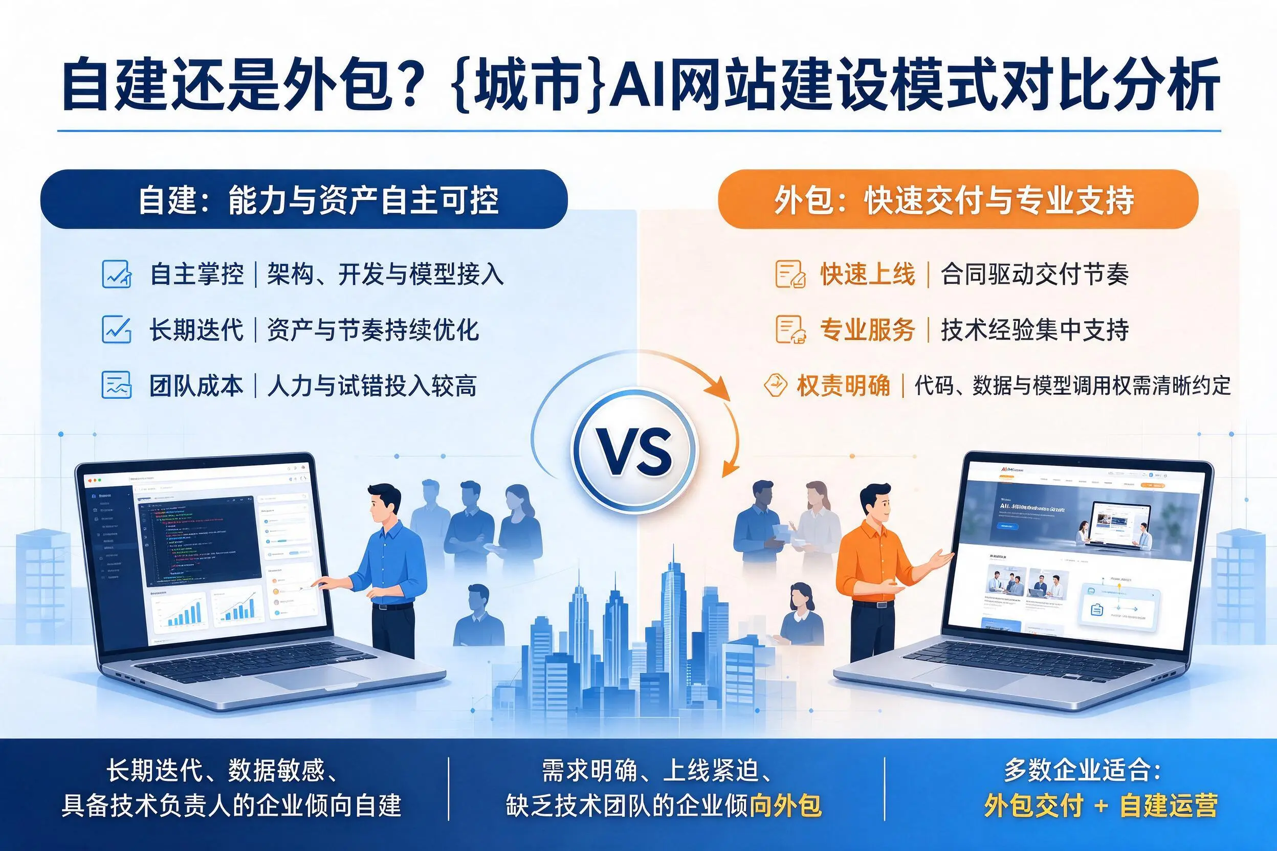 自建还是外包？白山AI网站建设模式对比分析