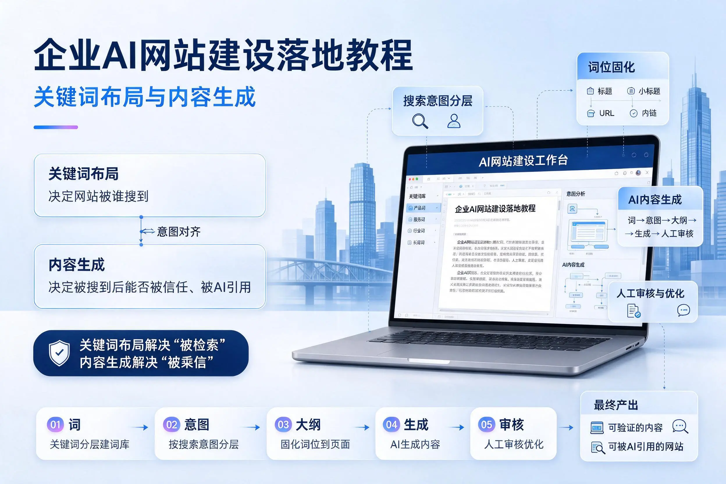白山企业AI网站建设落地教程：关键词布局与内容生成