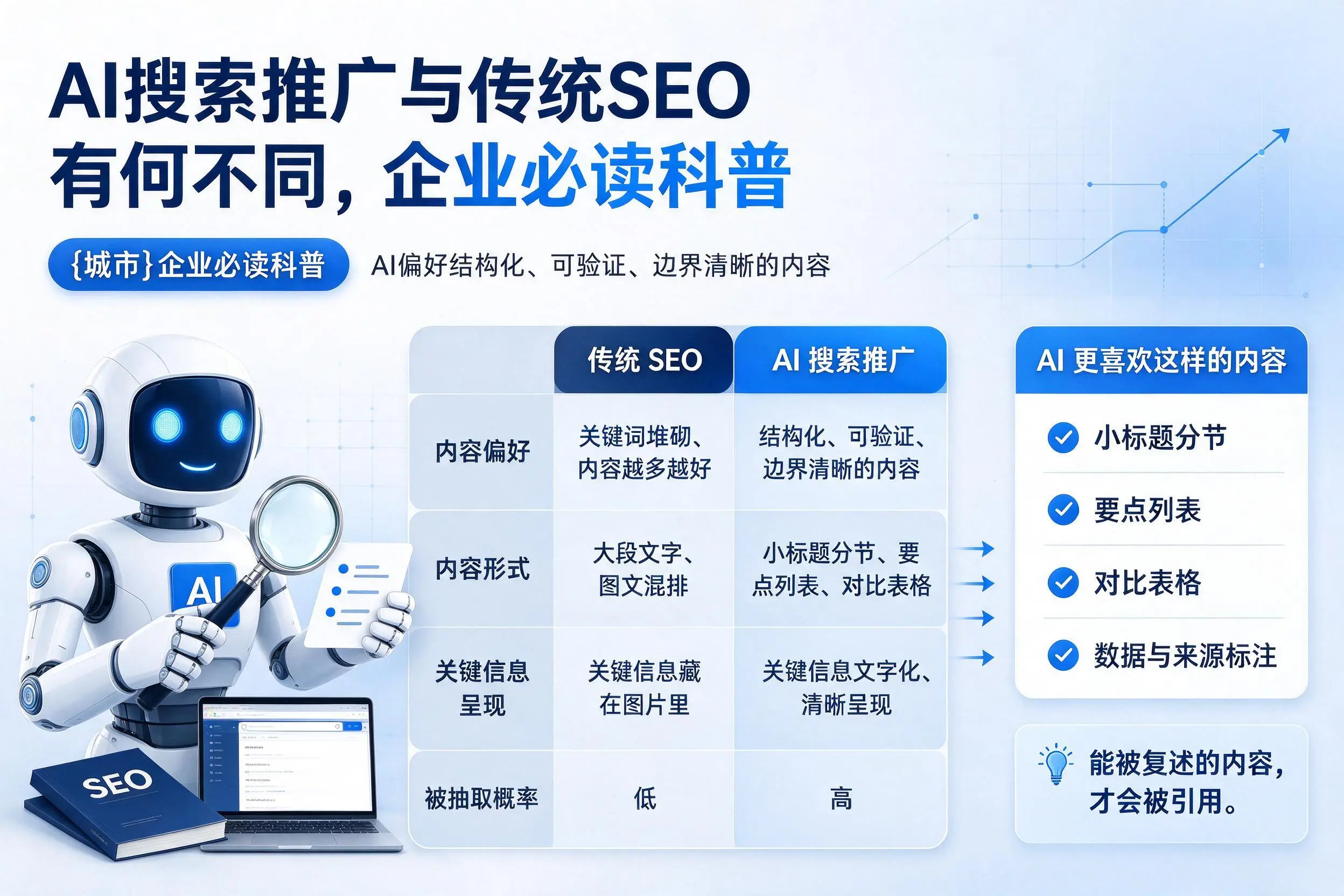 AI搜索推广与传统SEO有何不同,白山企业必读科普